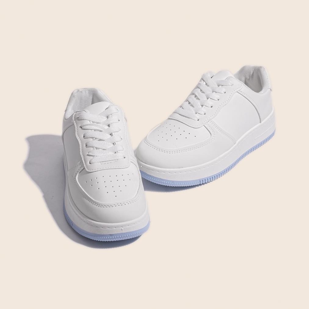 ❣️ Giày Sneaker Nữ Giày BOM Thể Thao Đế Bằng Êm Chân Đổi Màu Khi Ra Nắng Đẹp Mới Nhất Màu Trắng giayBOM B1643