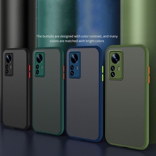 Ốp Lưng Trong Nhám Viền Màu Cho Điện Thoại Xiaomi 12X 12 Pro Ultra Mi 12 Pro 12Pro Mi12 11T Pro