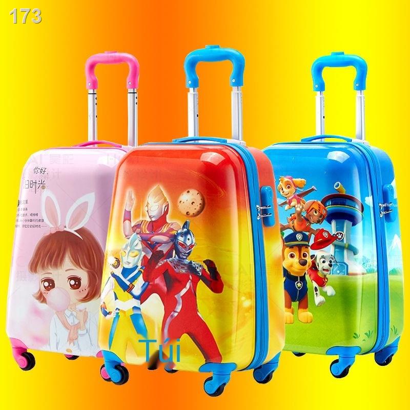 Vali xe đẩy trẻ em Ultraman phim hoạt hình học sinh tiểu kéo dễ thương bé trai và gái