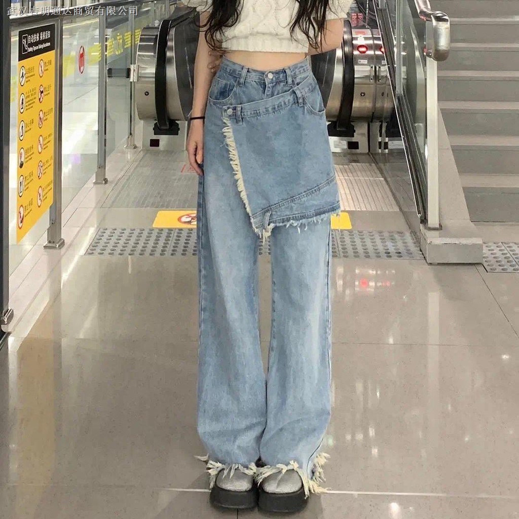 Quần Jean Ống Rộng Thiết Kế Mới Size Lớn 2022 Thời Trang Cho Nữ