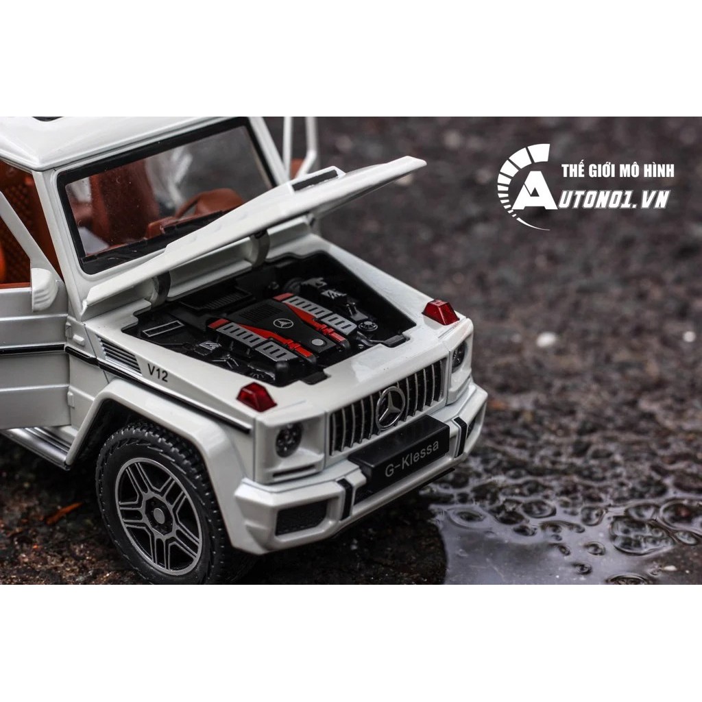 MÔ HÌNH XE MERCEDES G-KLESSA G63 V12 WHITE 1:24 CHE ZHI 6386