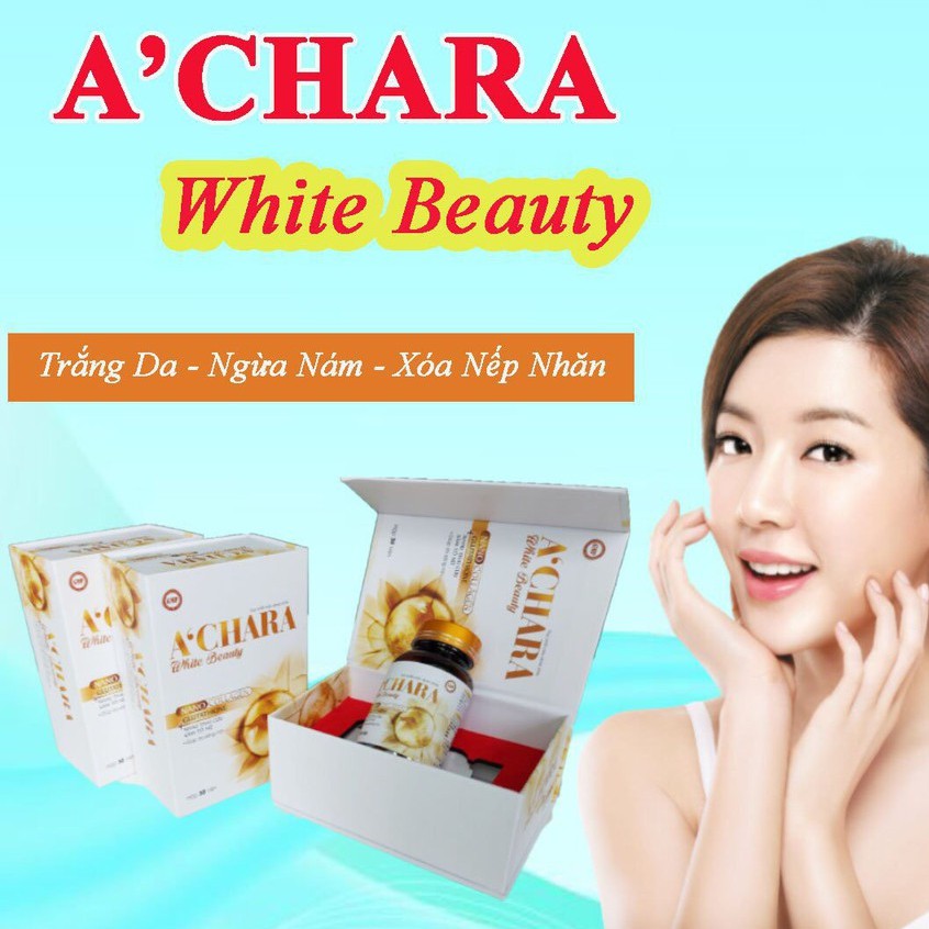 A'chara White Beauty Viên uống trắng da, căng da hộp 30 viên | Thế Giới Skin Care