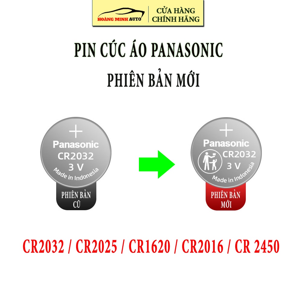 Pin Chìa khoá điều khiển Ô Tô - Pin cúc áo Panasonic CR2032 / CR2025 / CR1620 / CR2016 / CR2450