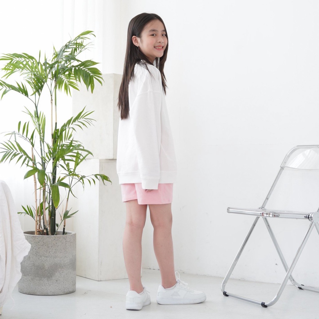 Áo Sweater trẻ em OuterityKids Basic Trắng / Nỉ chân cua - ORK302