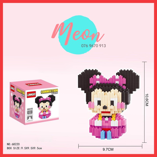Xếp hình mickey mouse baby - Miniblock lego Minnie Mouse bayby size M