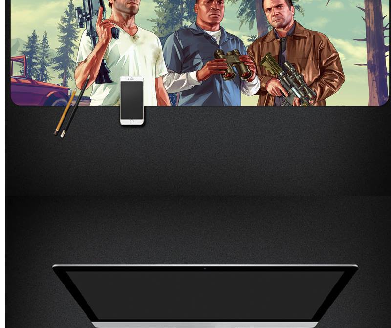 ♥❤❥Grand Theft Auto GTA5 surrounding the game mouse pad computer game keyboard table mat super large e-sports mouse pad