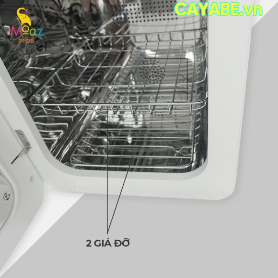 Máy tiệt trùng bình sữa tia UVC, sấy khô và bảo quản cho bé 3 in 1 MOAZ BÉBÉ MB-038 (Bảo hành chính hãng 12 tháng)