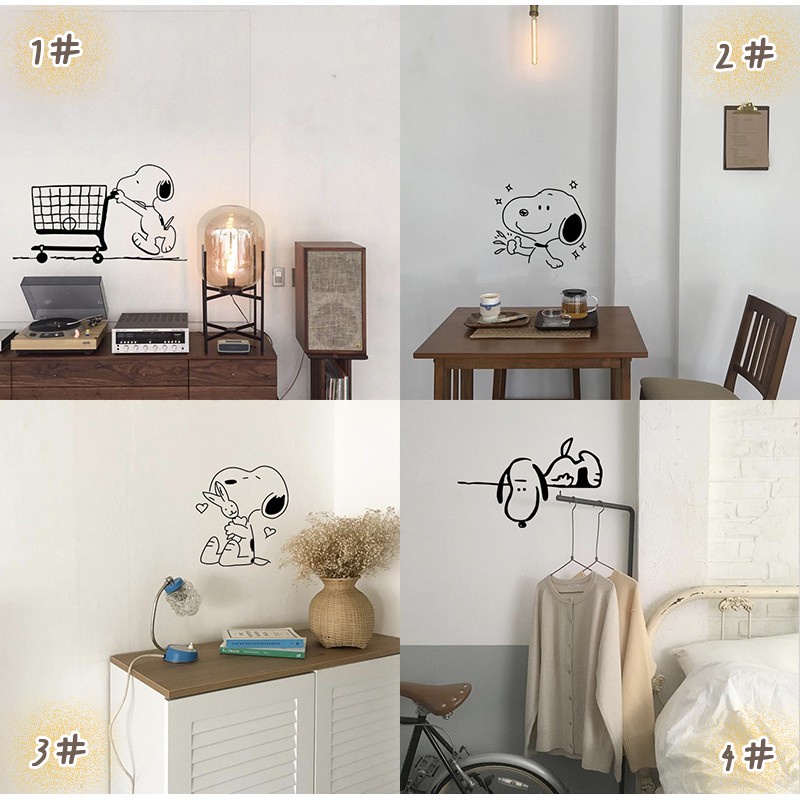 Trang trí hình dán tường Charlie Snoopy dễ thương