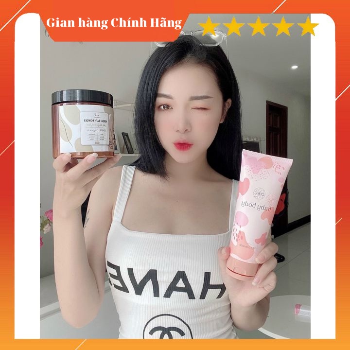Combo Tắm Trắng Thảo Dược Her Cosmetic Kết Hợp ❤️ Kem Dưỡng Body ZuYu