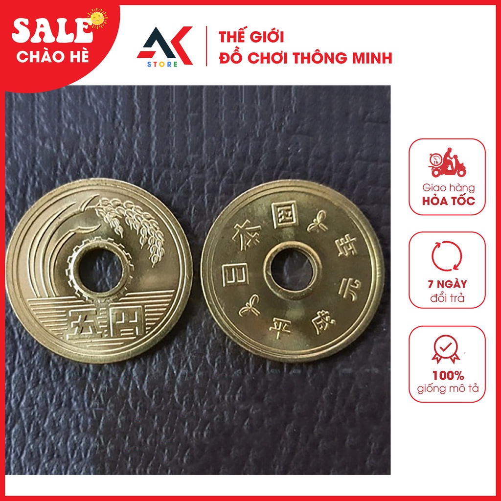 Đồng Xu 5 Yên Nhật Bản May mắn Bình Anh - Đồng Xu May Mắn