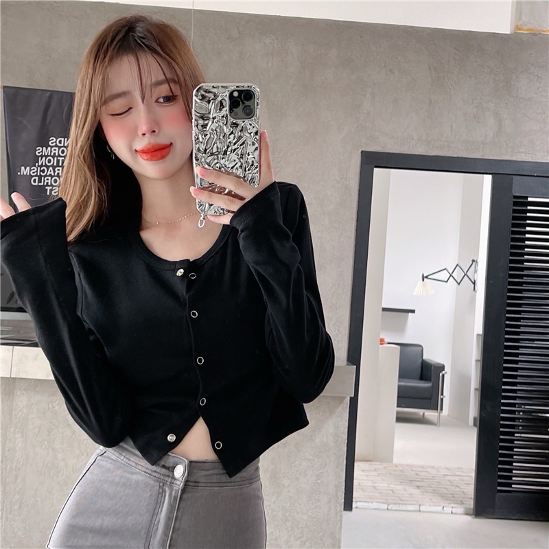 SET ÁO KHOÁC + BRA COMFY dây cúc bấm basic chất bogan trẻ trung năng động