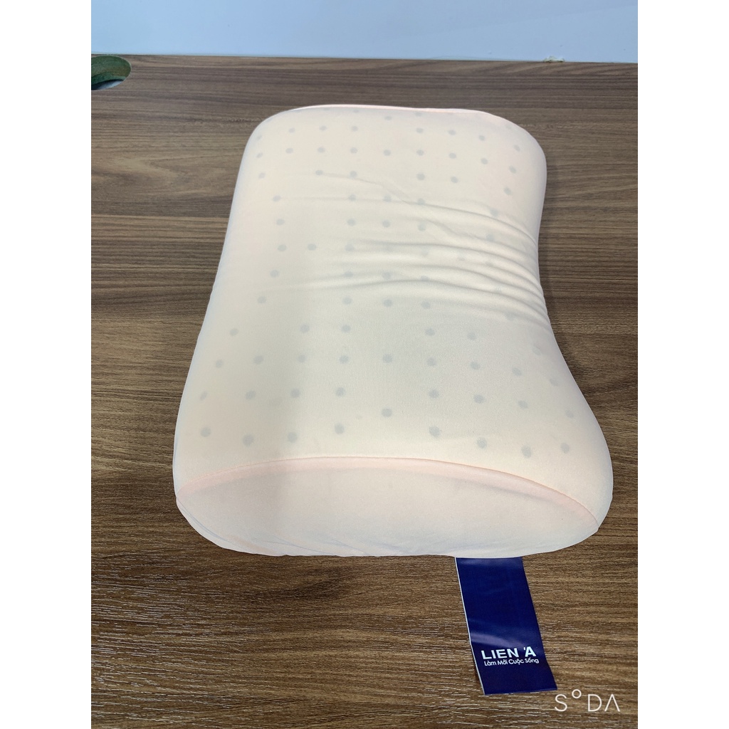Gối nơ Liên Á cao su thiên nhiên 100% Peanut 24x32x7cm