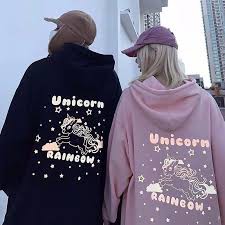HDPQ - Áo khoác hoodie phản quang nỉ bông mẫu unicorn