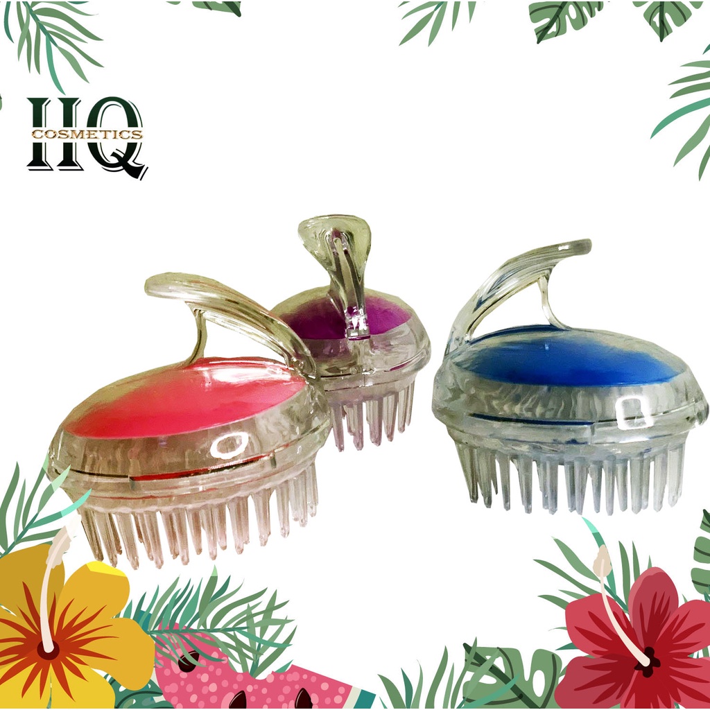 Lược Masage Da Đầu Làm Sạch Tẩy Tế Bào Chết Tiện Dụng 3 Màu Hồng Tím Xanh