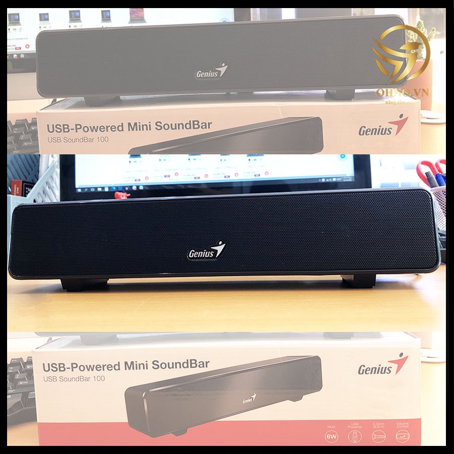 Loa Vi Tính Máy Vi Tính GENIUS Soundbar 100 USB Loa Nghe Nhạc Để Bàn Có Dây Mini - OHNO Việt Nam