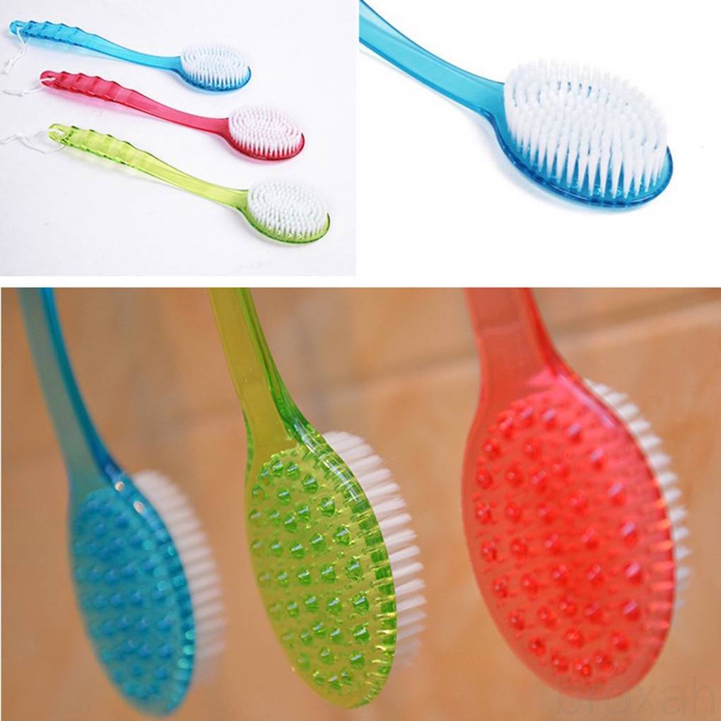 Cọ chà lưng tay cầm dài bằng nhựa PET mát xa cơ thể tiện dụng