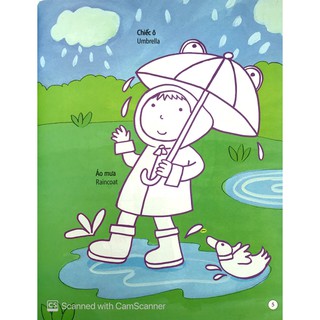 Sách tô màu bóc dán - Trang phục - Getting dressed