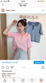 Áo sơmi kẻ caro + 2% phí shopee