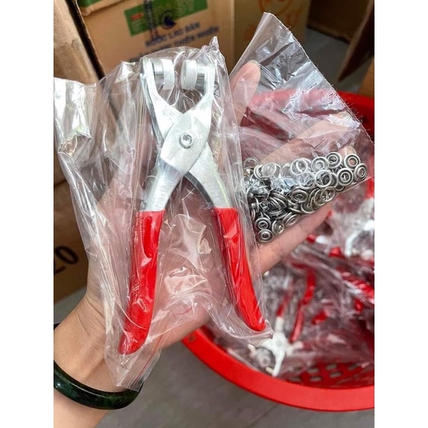 Kìm bấm cúc, kìm bấm khuy áo khuy quần ( tặng kèm 25 cúc )