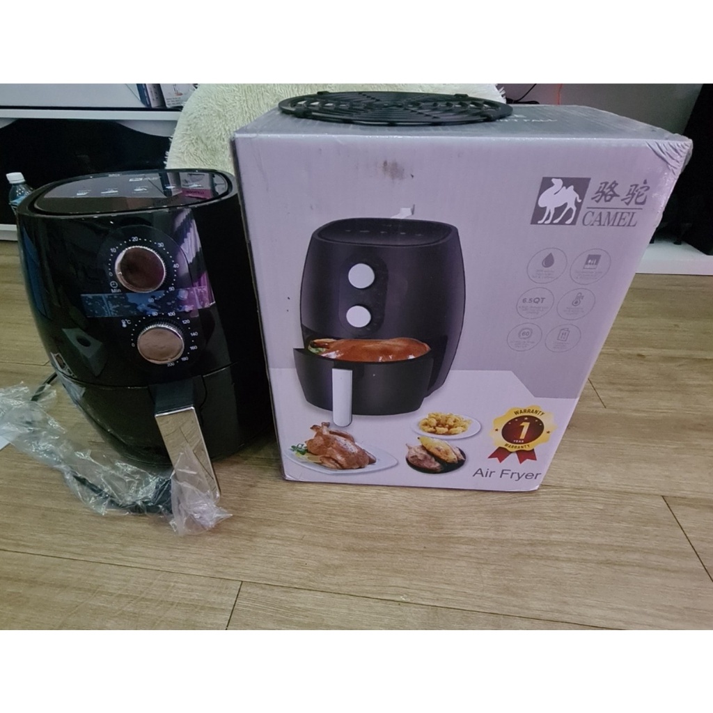 [ BẢO HÀNH 6 THÁNG] Nồi chiên ko dầu Camel 6.5L, 1350W núm xoay cơ 6 chế độ chiên phù hợp mọi gia đình Việt