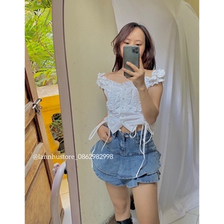 (sẵn) Áo crotop rút dây siêu dê thương (ảnh shop chụp)