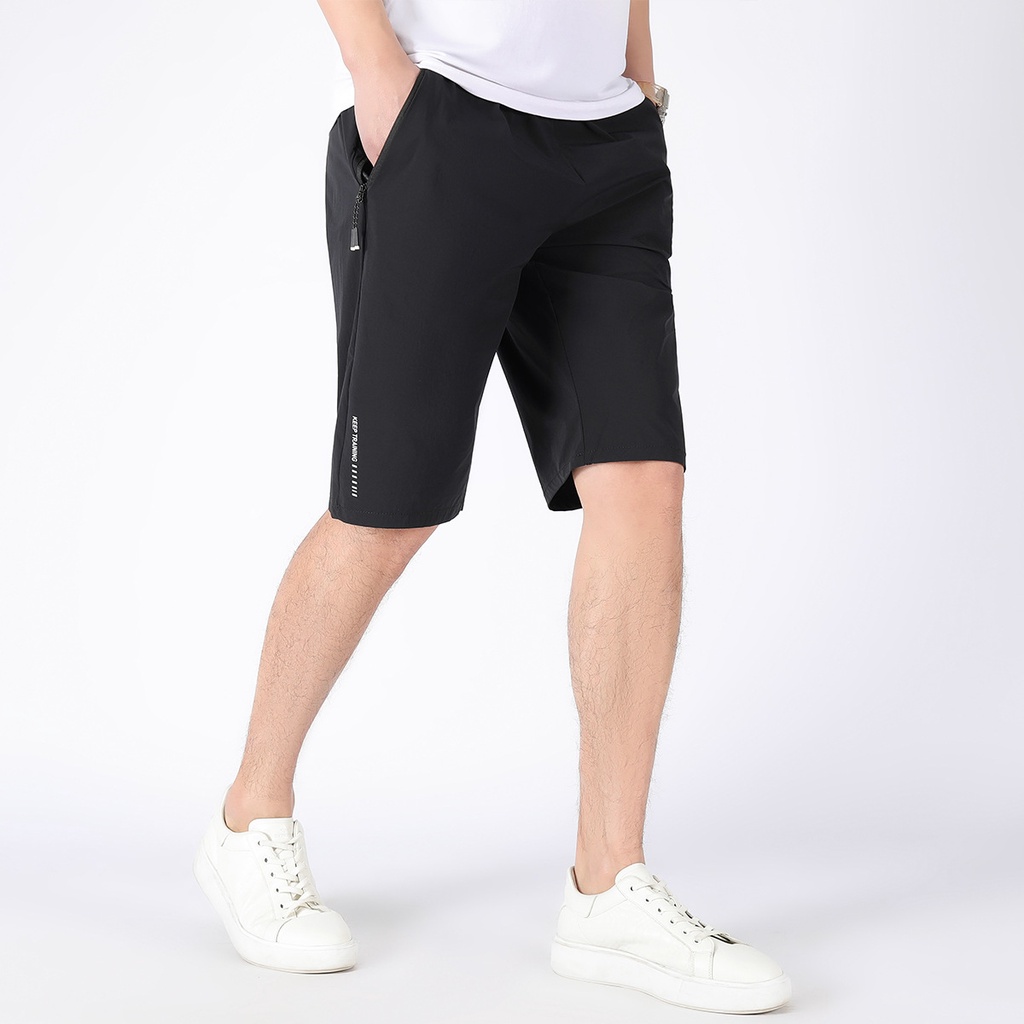 quần đùi thể thao nam mặc nhà vải thun trơn