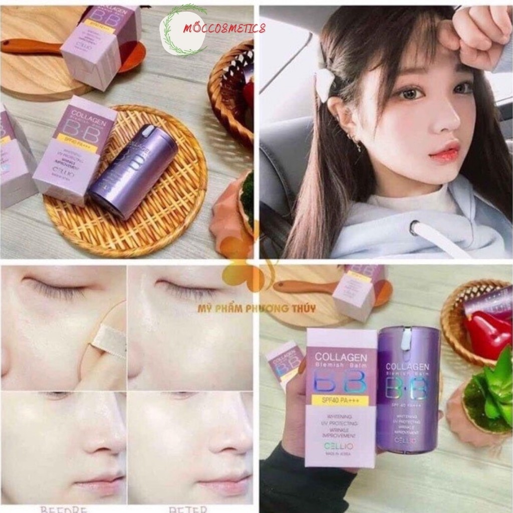 [Hàng Chính Hãng] KEM NỀN BB COLLAGEN CELLIO - HÀN QUỐC - KEM NỀN CELLIO COLLAGEN BLEMISH BALM BB SPF 40 PA+++