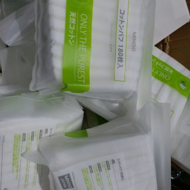 Bông tẩy trang miniso 180 miếng