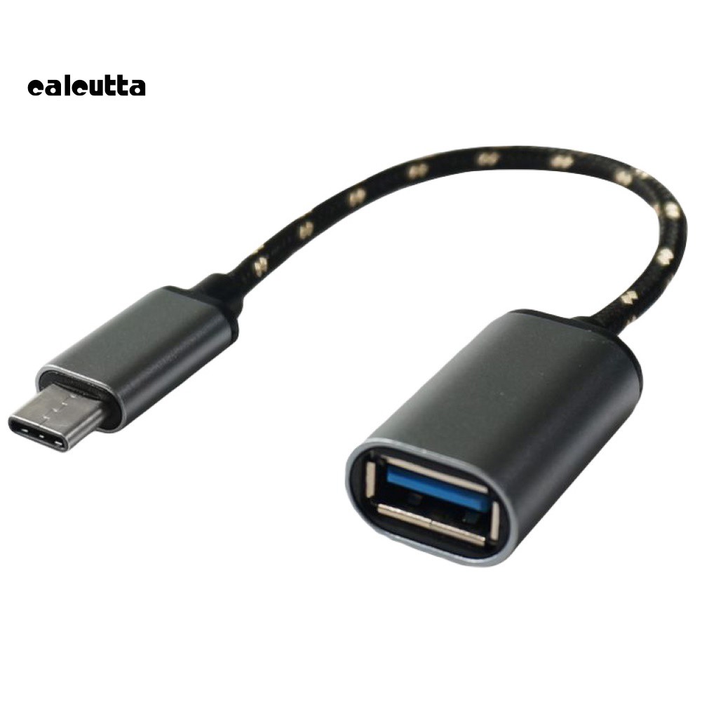 ✡YYW✡Braided Type-C Male to USB Female OTG Adapter Converter for Phone Tablet PC
