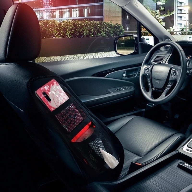 Túi Lưới Đựng Đồ Đa Năng Màu Đen Gắn Bên Hông Ghế Xe Hơi