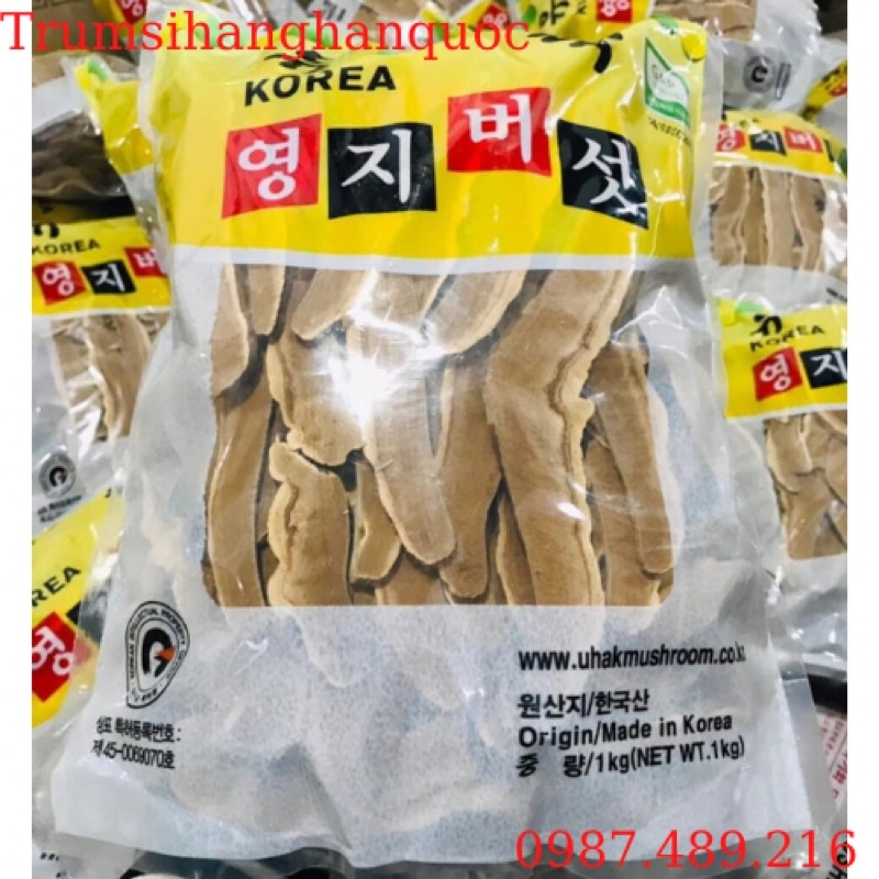 Nấm Linh Chi Thái Lát Túi UHAK Hàn Quốc [ nấm linh chi thái lát 1kg ]