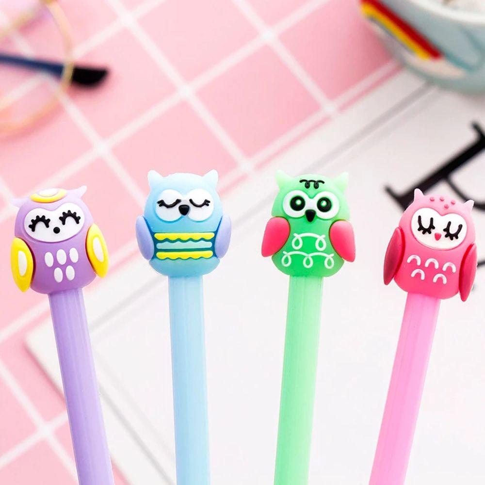 Bút Bi Mực Đen Ngòi 0.5mm Hình Chú Chim Hoạt Hình Vui Nhộn Cho Bé