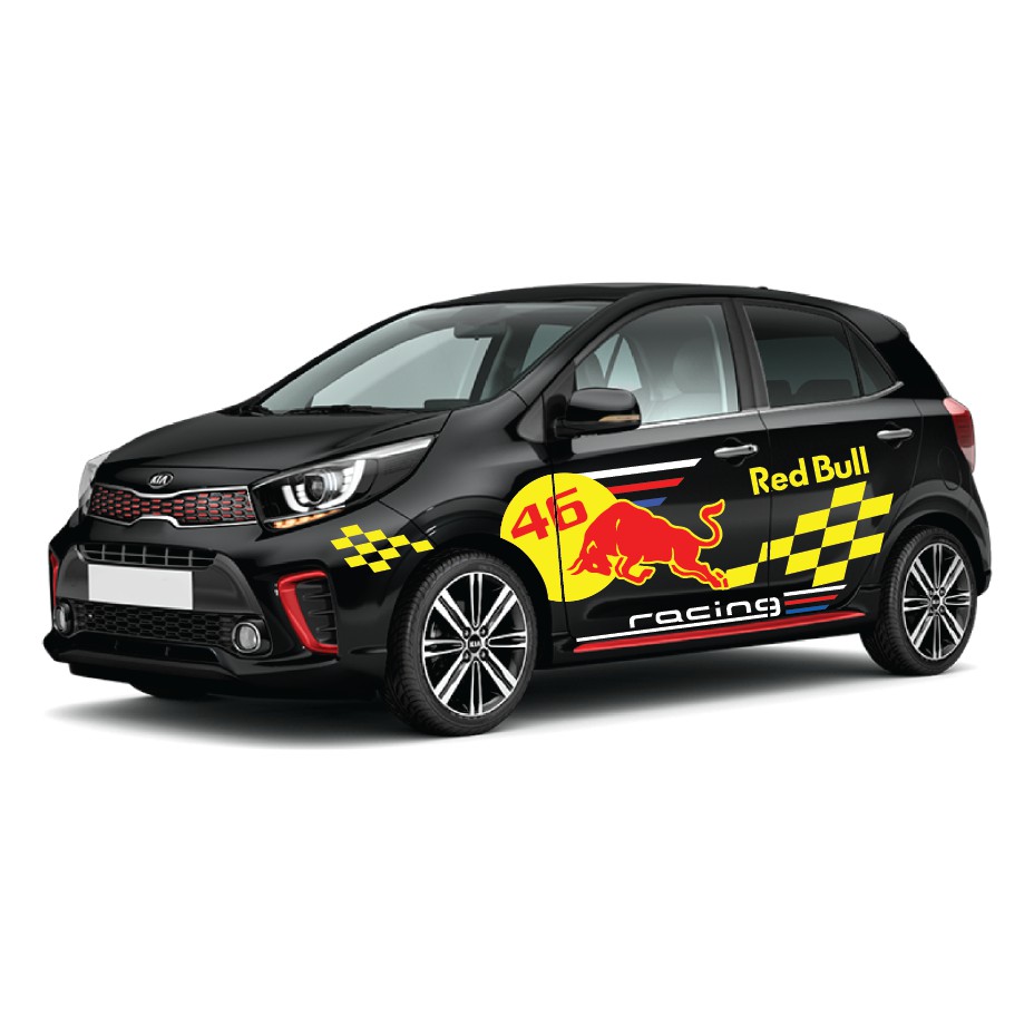 Tem xe Kia morning dán 2 bên sườn - tem xe ô tô giá rẻ hà nội