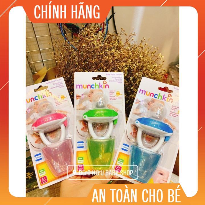 [CHÍNH HÃNG] TÚI NHAI ĂN DẶM CHỐNG HÓC DẠNG SILICON 3 NÚM NHAI MUNCHKIN 24182