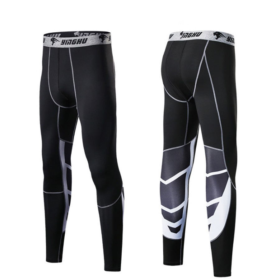 Quần Legging Nam Màu Đen Xám Chuyên Tập Gym & Chạy Bộ YINGHU