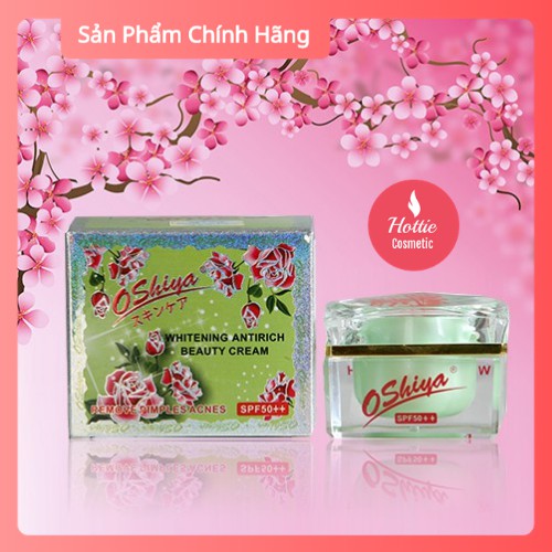 [HÀNG CHÍNH HÃNG] Kem dưỡng trắng da OSHIYA WHITENING ANTIRICH BEAUTY CREAM 20g ( màu xanh lá)