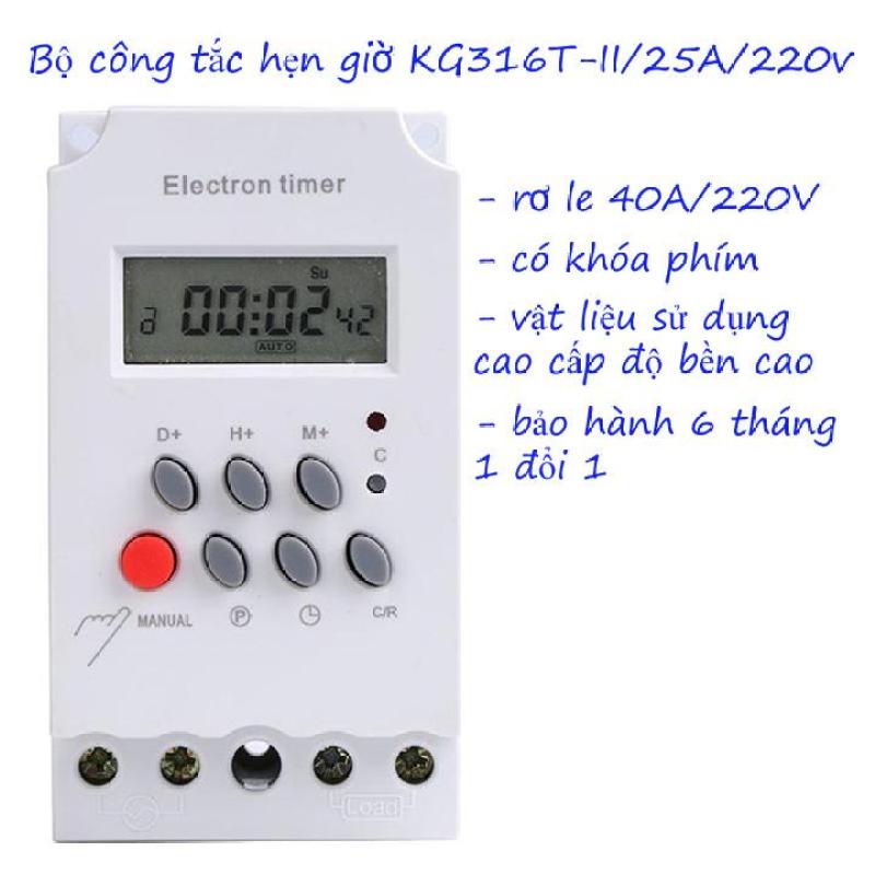 Timer hẹn giờ thông minh KG316T-II tắt mở tự động, cài được 16 khung thời gian khác nhau trong ngày, BH 12 tháng