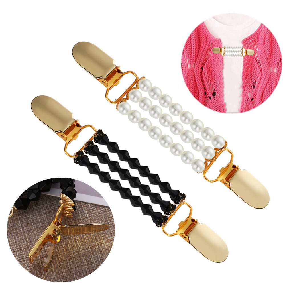 Ghim Cài Áo Khoác Cardigan Đính Ngọc Trai Giả Thời Trang Mùa Đông