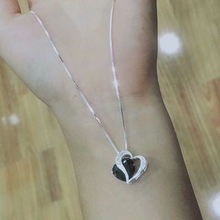 Dây chuyền mặt tim bạc ta 925 (Đủ màu)