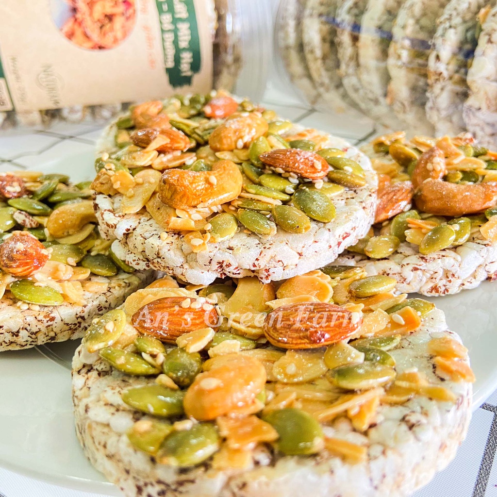 Bánh Gạo Lứt Mix Hạt Dinh Dưỡng AN'S GREEN FARM - Thơm Ngon Bổ Dưỡng Thích Hợp Cho Người Ăn Kiêng, Giảm Cân 250gr
