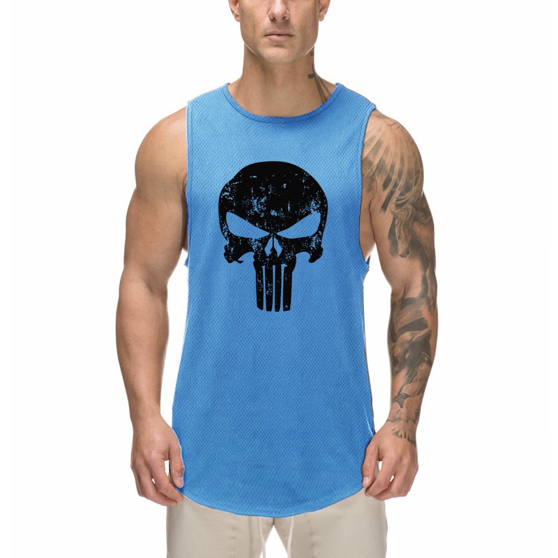 Áo thun ba lỗ thể thao mau khô họa tiết độc đáo cho nam