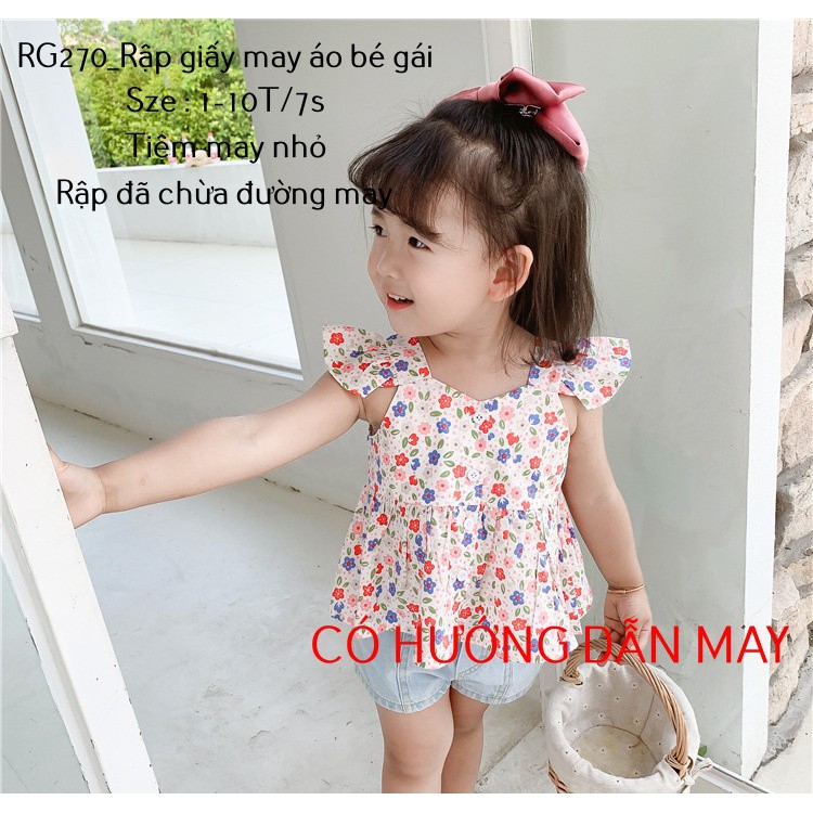 RG270_Rập giấy may áo cánh tiên bé gái