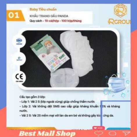 Khẩu trang 3D em bé hình gấu panda - Doctor K - 10 cái/Hộp