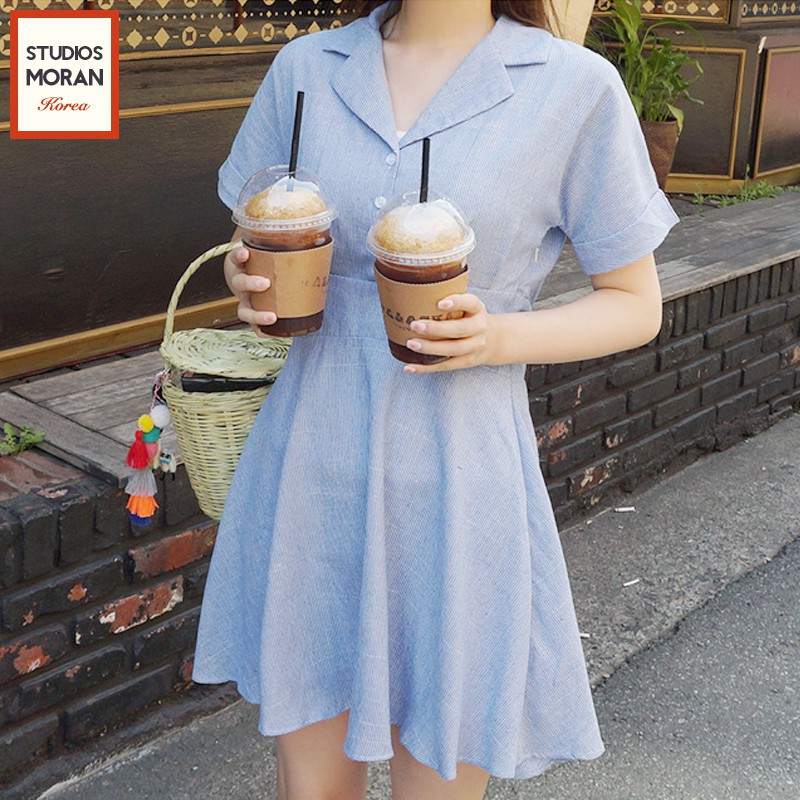 Váy xanh kẻ size M- Kèm ảnh thật | BigBuy360 - bigbuy360.vn