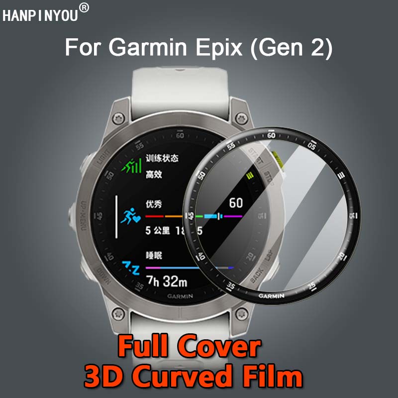 Kính Cường Lực Cong 3D Bảo Vệ Màn Hình Cho Đồng Hồ Thông Minh Garmin Epix Gen 2
