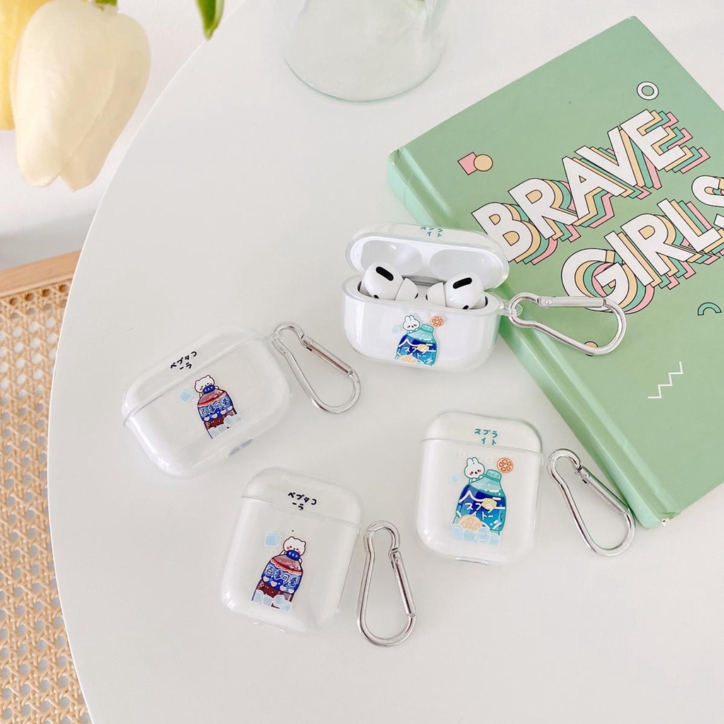 Cute Drink Airpods Case Soft TPU case Wireless earphone cover Cover for Airpods 1/2/3 pro