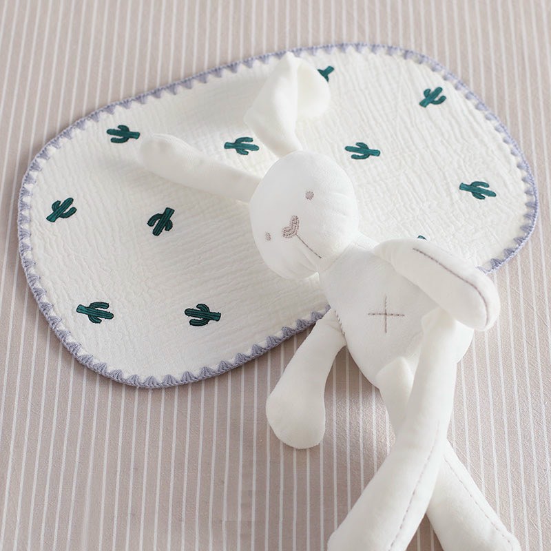Tấm lót gối đầu xô sợi tre 10 lớp Organic cao cấp thấm hút mồ hôi cho bé sơ sinh KT 20*40cm