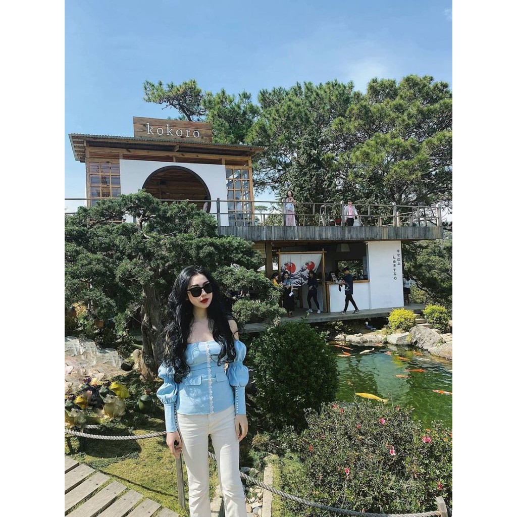 Áo Bẹt Vai Xanh Blue