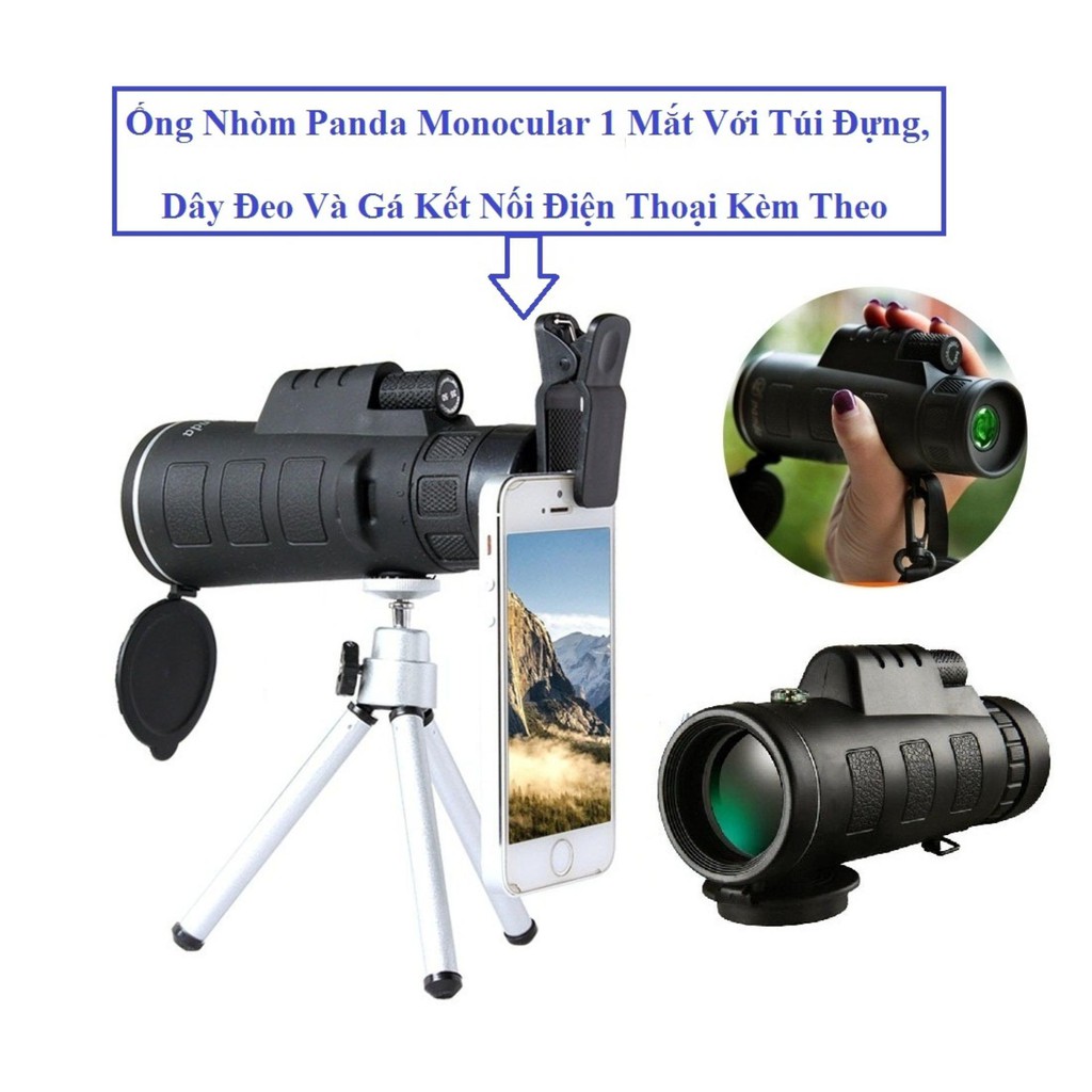 Ống nhòm hỗ trợ hồng ngoại, Ống nhòm cao cấp nhìn cực xa cực rõ nét Panda-Binocular 01 mắt - Bảo hành 1 đổi 1