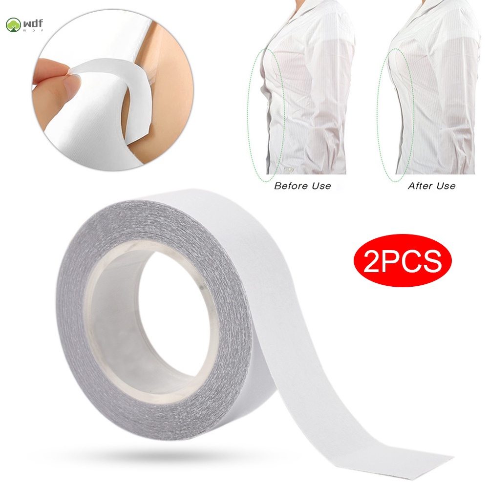 Set 2 cuộn băng keo dán quần áo hai mặt trong suốt
